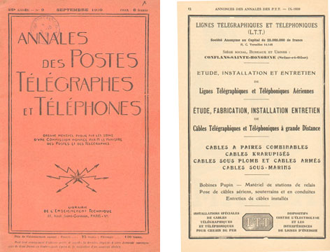 Les annales des Postes, Tlgraphes et Tlphones